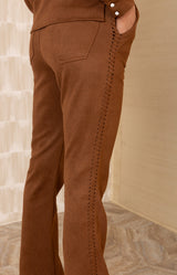 Ocean Suede Pant, color-Cognac