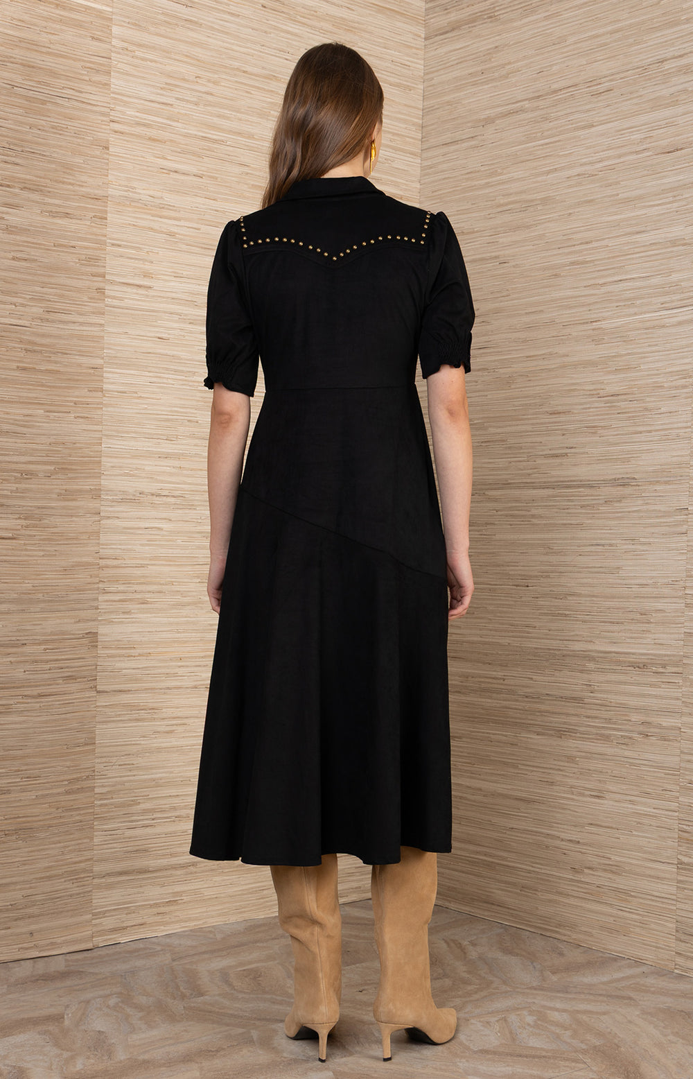 suede black dress Kaisley Navy / L sleeve Pockets at hips ITD2616 Petal and Pup Women's Pick a Color:Orange