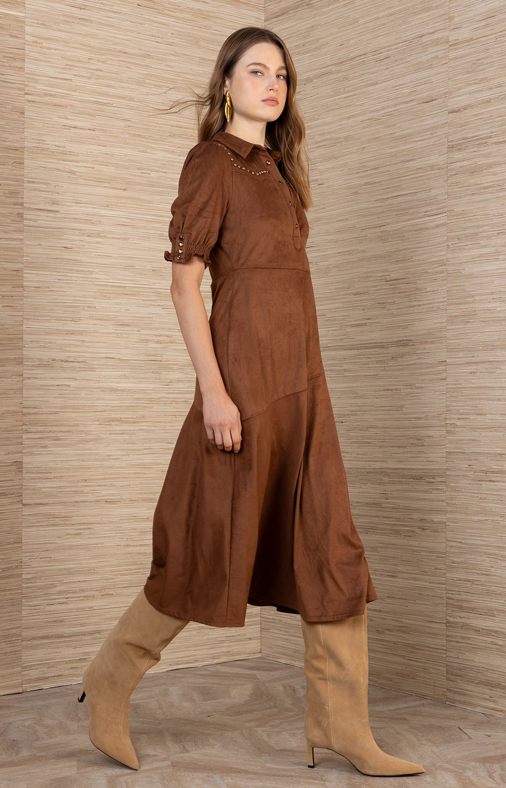 Kaisley Suede Dress Cognac / XS
