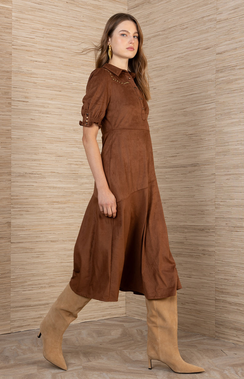 Kaisley Suede Dress Navy / S Kaisley Suede Dress Navy / S