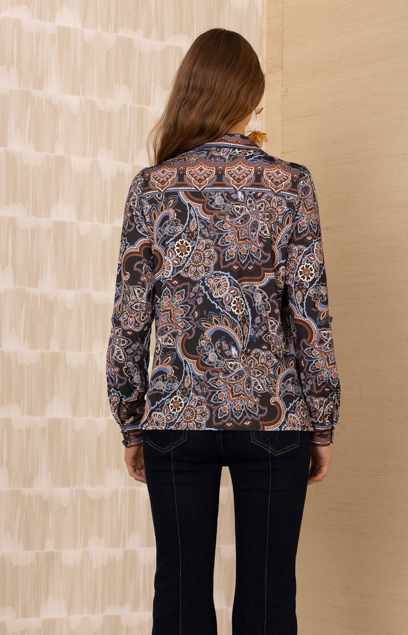 Brynleigh Jersey Top, color-Black
