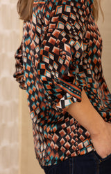 Vada Silk Top, color-Black