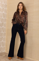 Vada Silk Top, color-Black