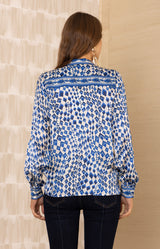 Vada Silk Top, color-Blue