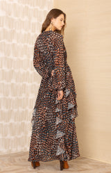 Karter Chiffon Maxi Dress, color-Black