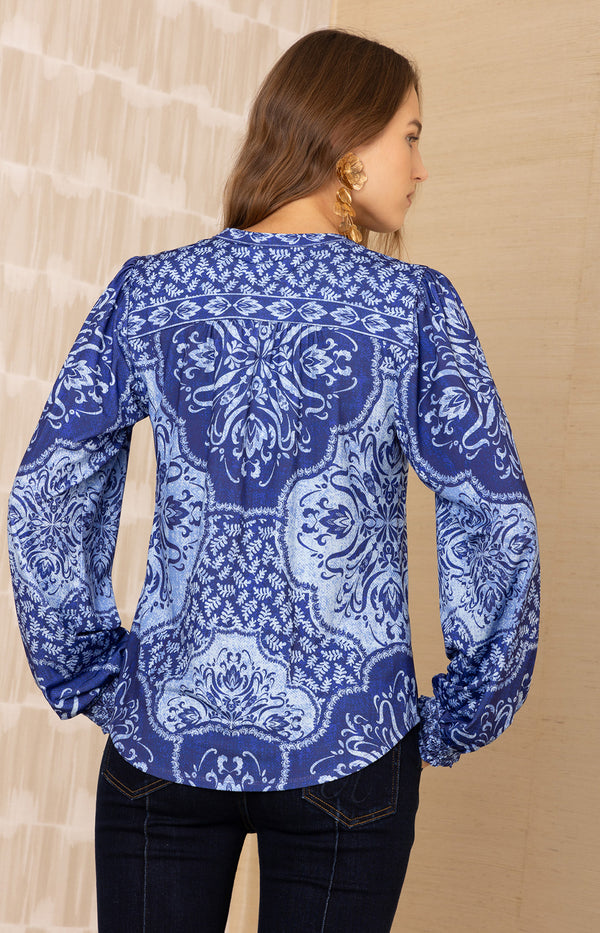 Addyson Jersey Top, color-Navy