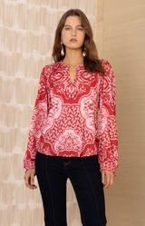 Addyson Jersey Top, color-Red