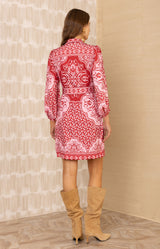  Khalani Jersey Dress, color-Red