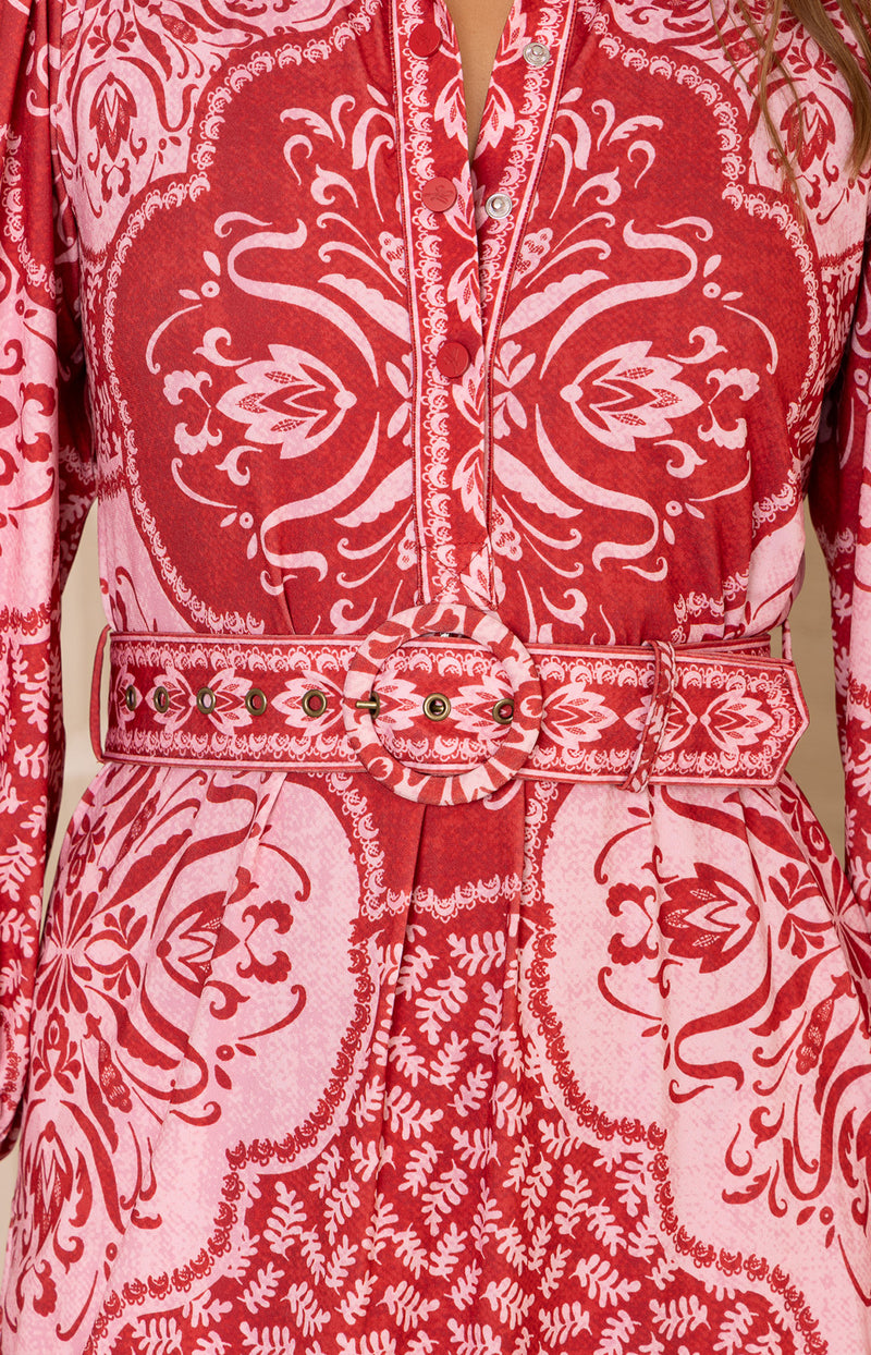  Khalani Jersey Dress, color-Red