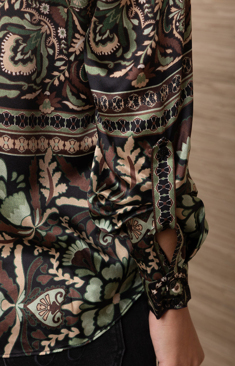Etta Silk Top, color_Black