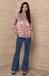 Etta Silk Top, color_Pink