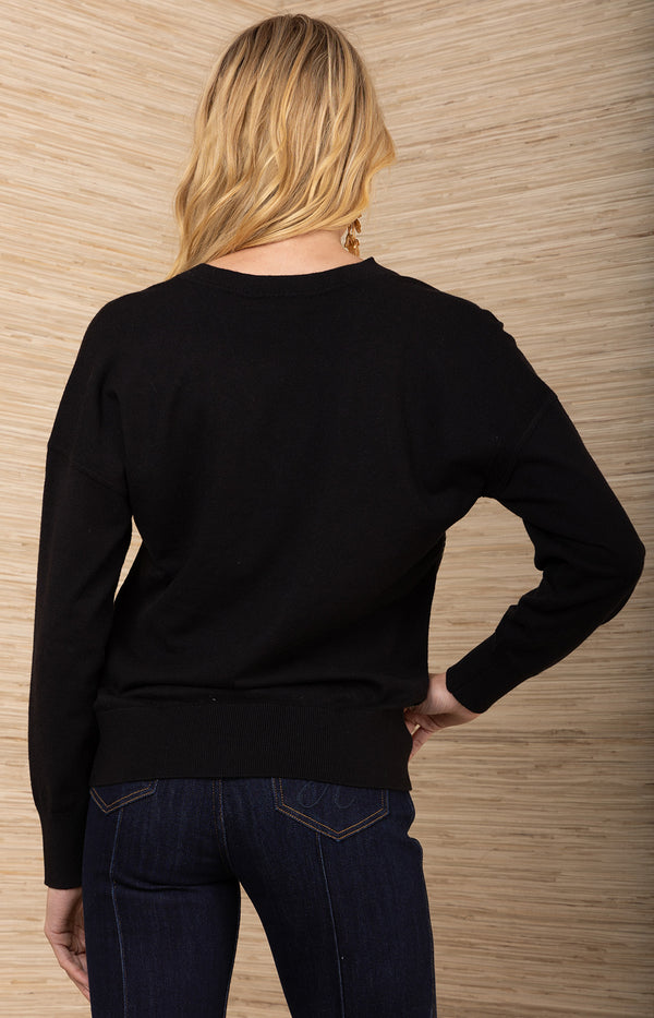 Stormi Silk Top, color-Black