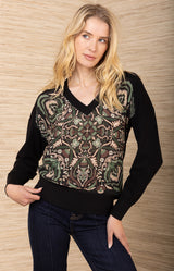 Stormi Silk Top, color-Black