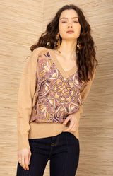 Stormi Silk Top, color-Pink
