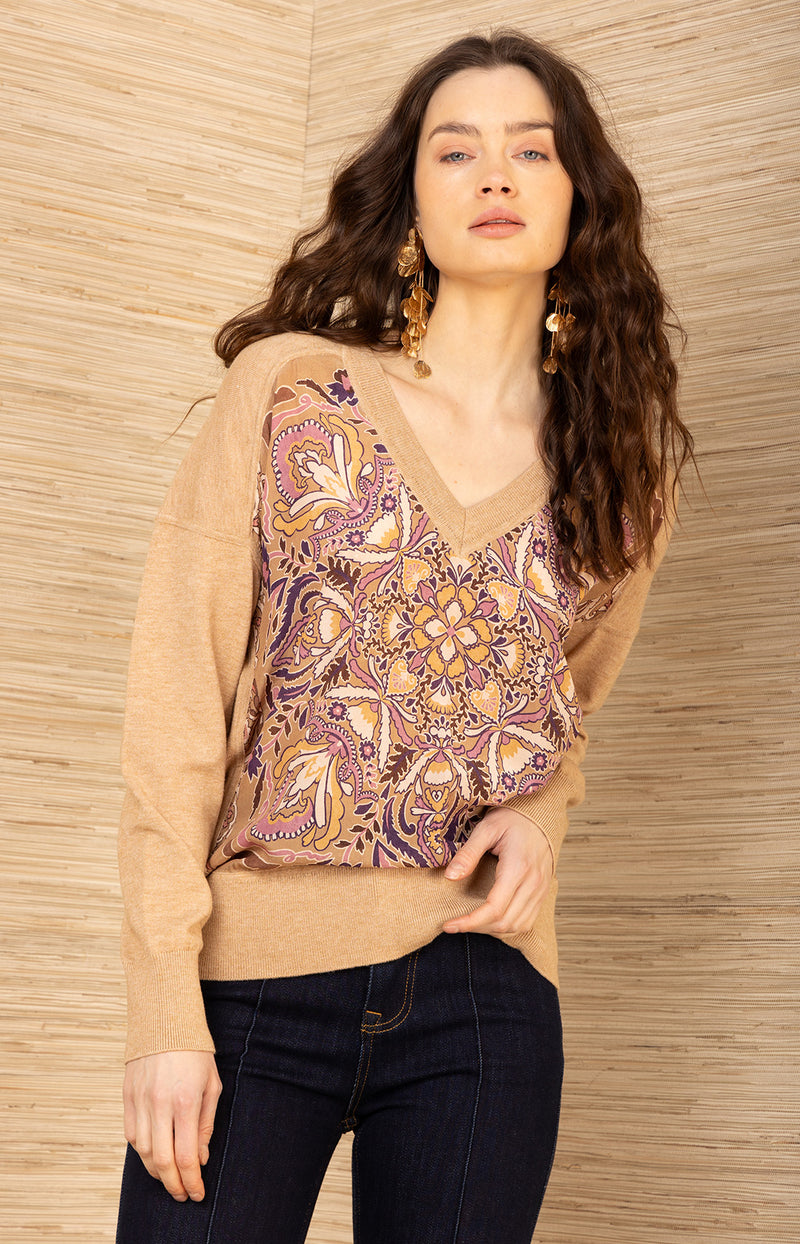 Stormi Silk Top, color-Pink