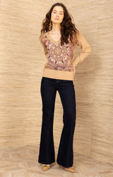 Stormi Silk Top, color-Pink