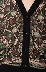 Scarlette Silk Cardigan, color-Black