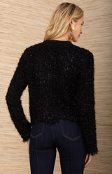 Madalyn Boucle Cardigan, color-Black