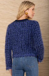 Madalyn Boucle Cardigan, color-Navy