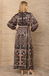 Amaris Charmeuse Dress, color-Black