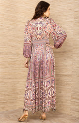 Amaris Charmeuse Dress, color-Pink