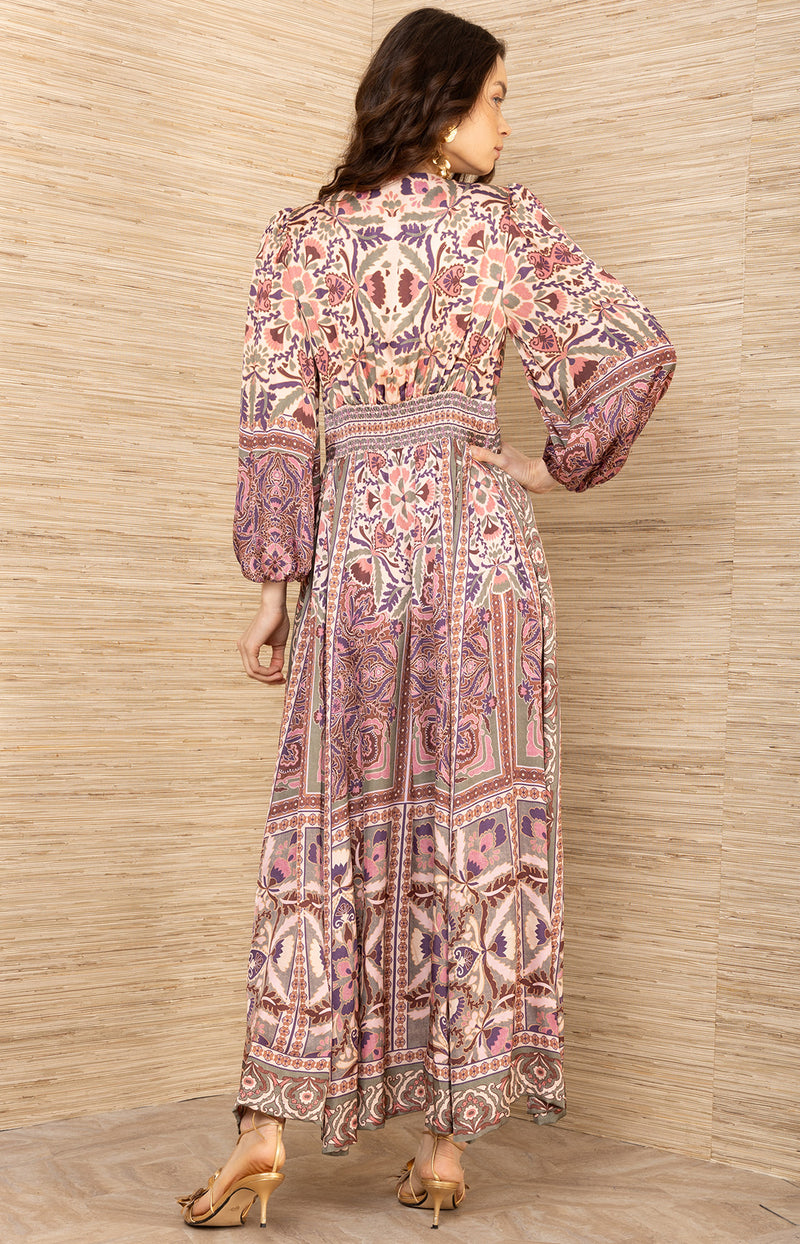 Amaris Charmeuse Dress, color-Pink