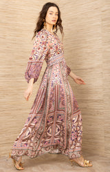 Amaris Charmeuse Dress, color-Pink