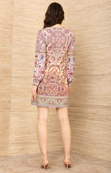 Samira Beaded Jersey Dress, color-Pink