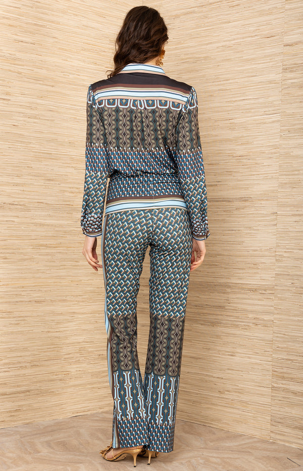 Luella Jersey Pant, color-Teal