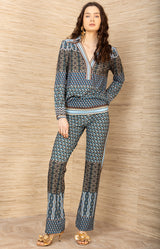 Luella Jersey Pant, color-Teal