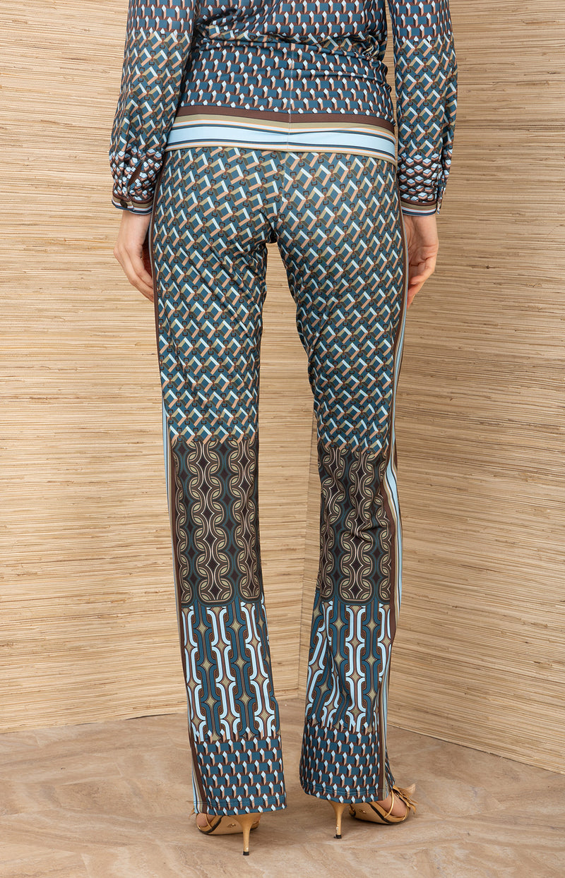 Luella Jersey Pant, color-Teal