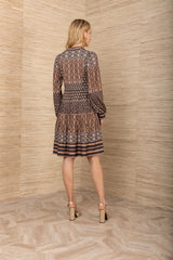 Salma Jersey Dress, color-Black