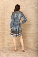 Salma Jersey Dress, color-Teal