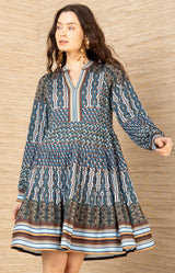 Salma Jersey Dress, color-Teal