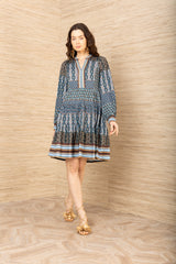 Salma Jersey Dress, color-Teal