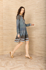 Salma Jersey Dress, color-Teal
