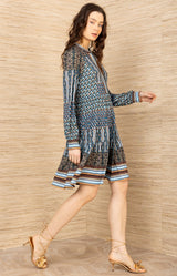 Salma Jersey Dress, color-Teal