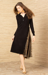 Kynlee Sweater Dress, color-Black