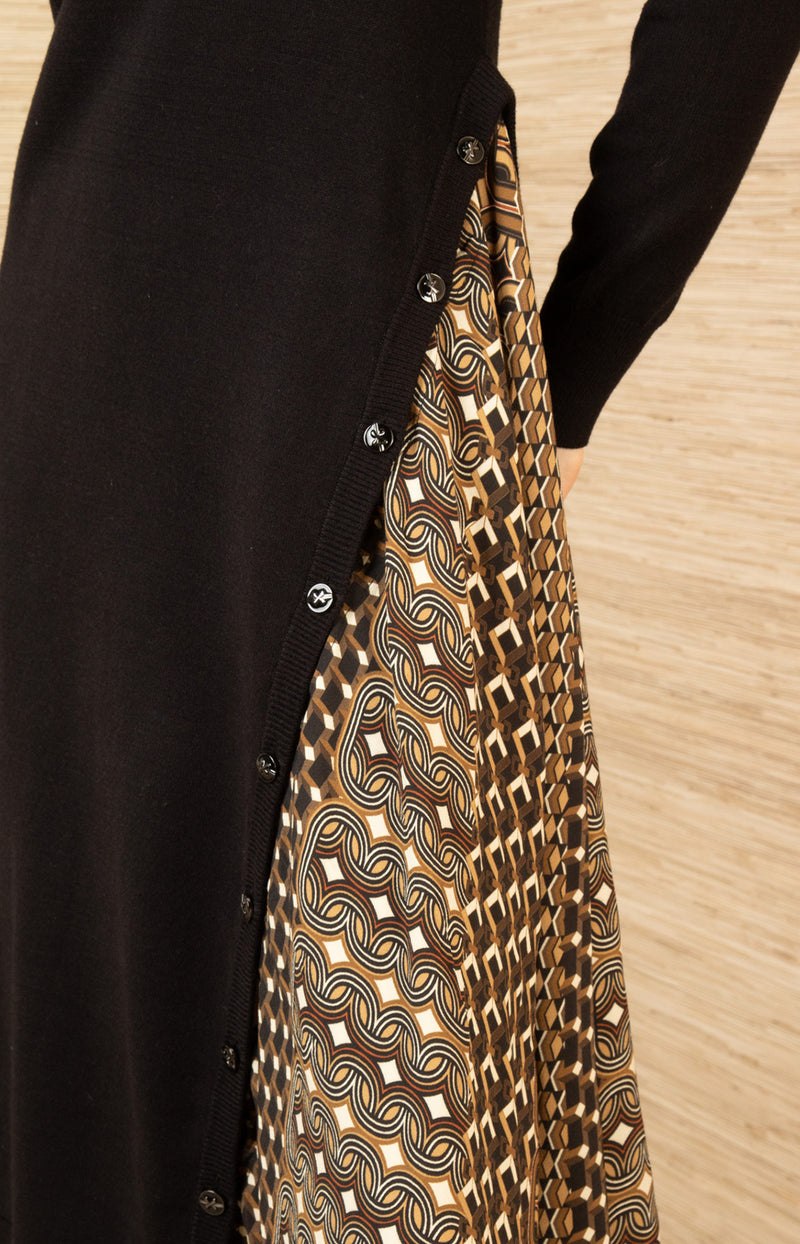 Kynlee Sweater Dress, color-Black