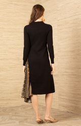 Kynlee Sweater Dress, color-Black