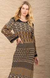 Ellen Dress, color-Black