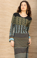 Ellen Dress, color-Teal