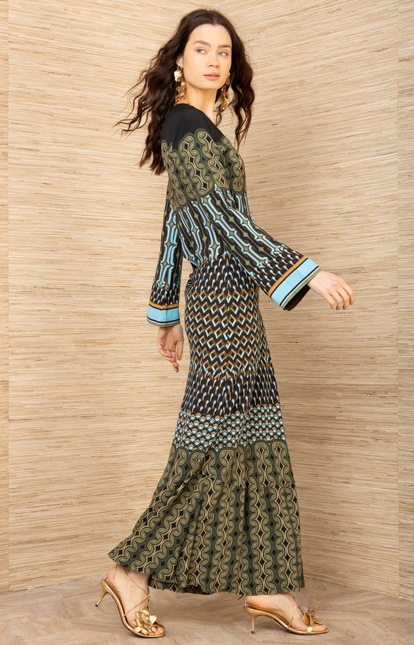 Ellen Dress, color-Teal