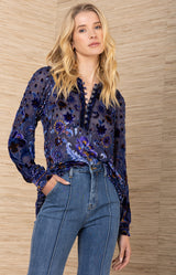 Julissa Velvet Burnout Top
