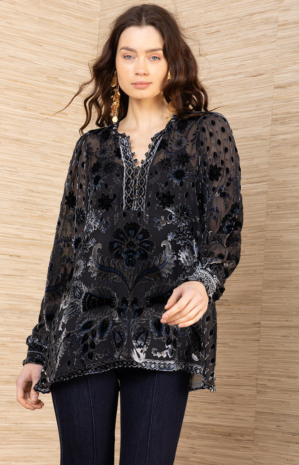 Julissa Velvet Burnout Top