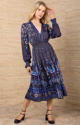 Raquel Charmeuse Dress, color-Black