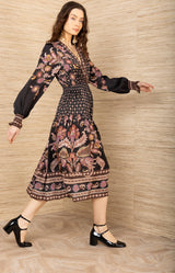 Raquel Charmeuse Dress, color-Black