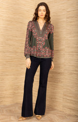Addisyn Jersey Top, color-Olive