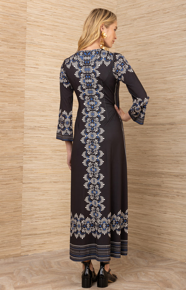 Lilyana Jersey Dress, color-Black