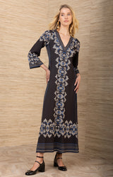Lilyana Jersey Dress, color-Black